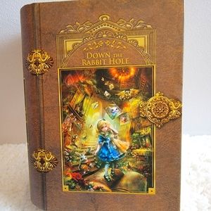Down the Rabbit Hole 1000 Piece Puzzle in book box Alice in Wonderland